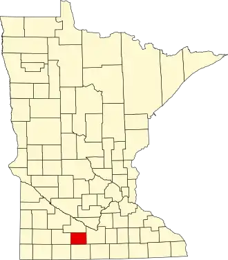 Locatie van Watonwan County in Minnesota