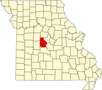 Locatie van Morgan County in Missouri