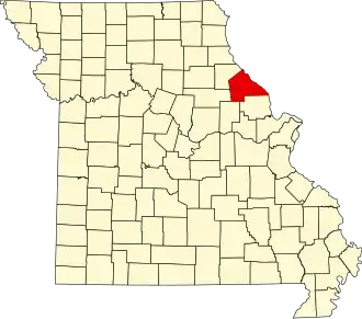 Locatie van Pike County in Missouri