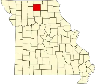 Locatie van Sullivan County in Missouri