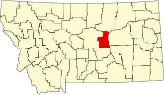 Locatie van Petroleum County in Montana