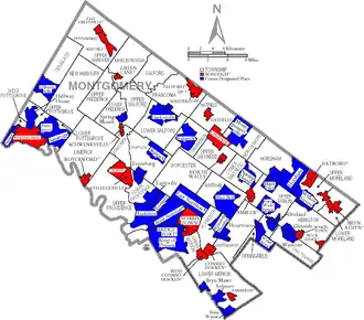 Kaart van Montgomery County