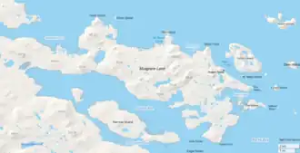 Kaart van Musgrave Land