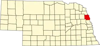 Locatie van Burt County in Nebraska