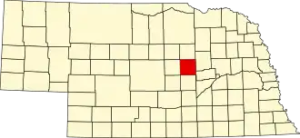 Locatie van Greeley County in Nebraska