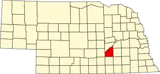 Locatie van Hamilton County in Nebraska