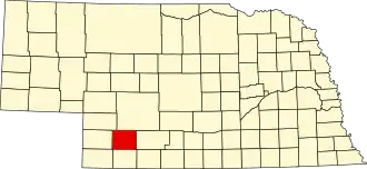 Locatie van Hayes County in Nebraska