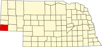 Locatie van Kimball County in Nebraska