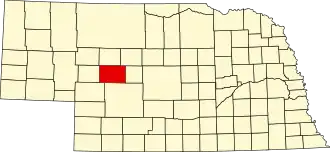 Locatie van McPherson County in Nebraska