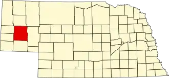Locatie van Morrill County in Nebraska
