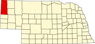Locatie van Sioux County in Nebraska
