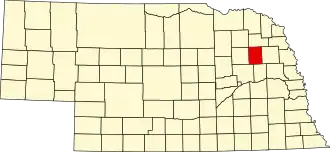 Locatie van Stanton County in Nebraska