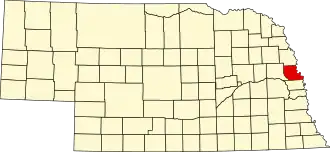 Locatie van Washington County in Nebraska