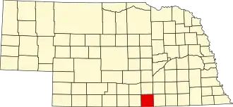 Locatie van Webster County in Nebraska