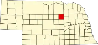 Locatie van Wheeler County in Nebraska