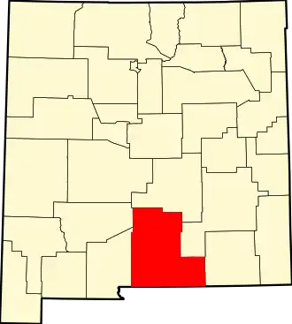 Locatie van Otero County in New Mexico