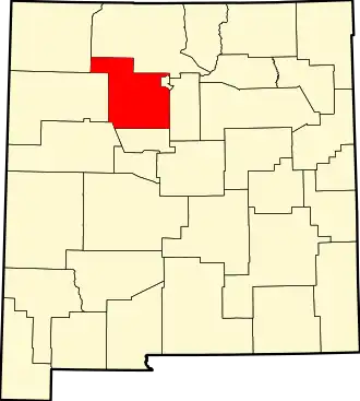 Locatie van Sandoval County in New Mexico