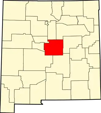 Locatie van Torrance County in New Mexico