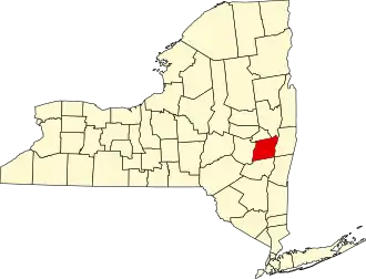 Locatie van Albany County in New York