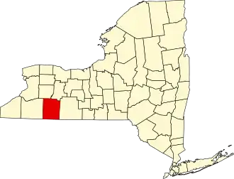 Locatie van Allegany County in New York