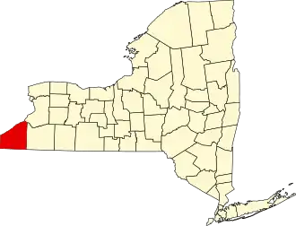 Locatie van Chautauqua County in New York
