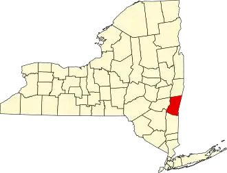 Locatie van Columbia County in New York