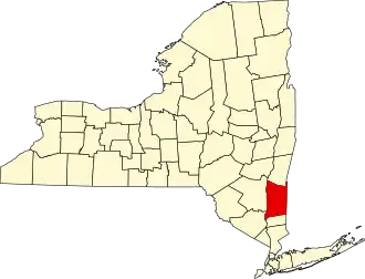 Locatie van Dutchess County in New York