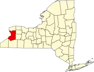 Locatie van Erie County in New York