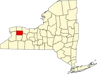 Locatie van Genesee County in New York