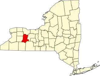 Locatie van Livingston County in New York