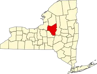 Locatie van Oneida County in New York