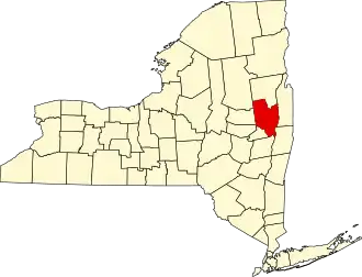 Locatie van Saratoga County in New York