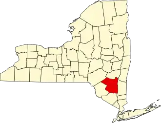 Locatie van Ulster County in New York