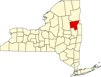 Locatie van Warren County in New York