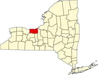 Locatie van Wayne County in New York