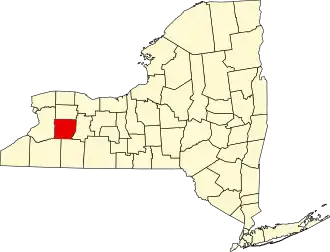 Locatie van Wyoming County in New York