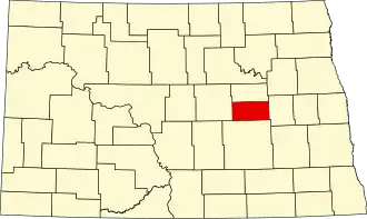 Locatie van Foster County in North Dakota