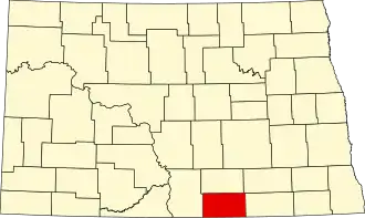 Locatie van McIntosh County in North Dakota