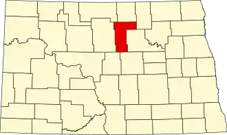 Locatie van Pierce County in North Dakota