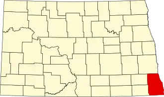 Locatie van Richland County in North Dakota