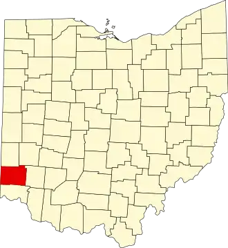 Locatie van Butler County in Ohio