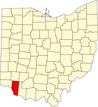 Locatie van Clermont County in Ohio