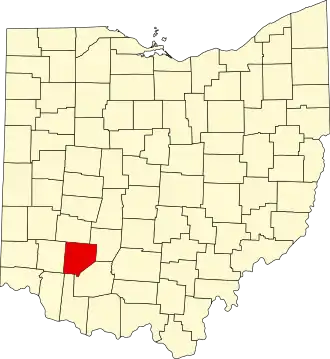 Locatie van Clinton County in Ohio