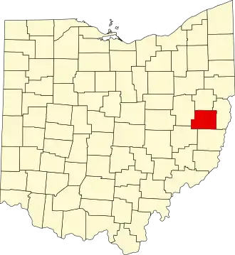 Locatie van Harrison County in Ohio