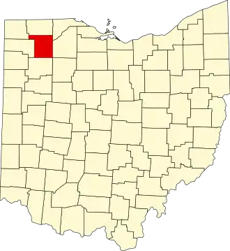 Locatie van Henry County in Ohio