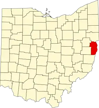 Locatie van Jefferson County in Ohio