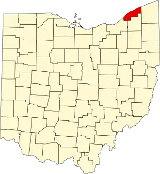 Locatie van Lake County in Ohio