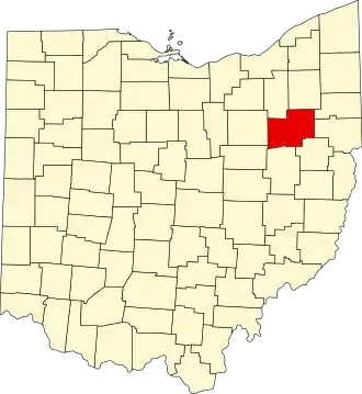 Locatie van Stark County in Ohio