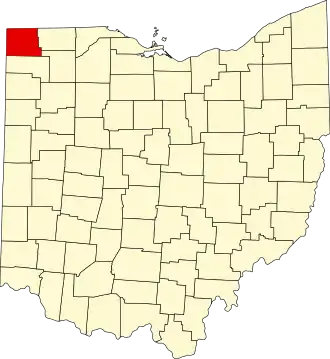 Locatie van Williams County in Ohio