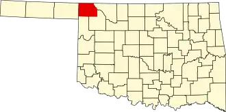 Locatie van Harper County in Oklahoma